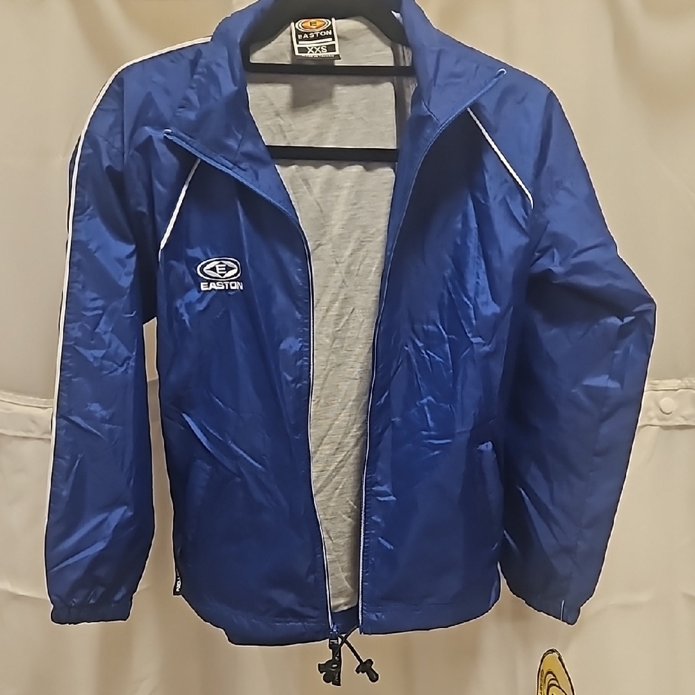Easton Mens XXS Blue Windbreaker Lined Jacket